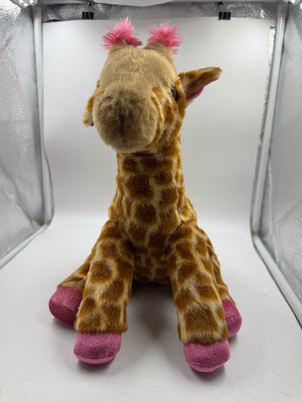 Pink Glitter 12" Destination Nation Aurora Soft Plush Stuffed Animal Giraffe